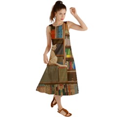 Library Aesthetic Summer Maxi Dress by Sarkoni