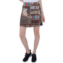 Library Aesthetic Tennis Skirt by Sarkoni