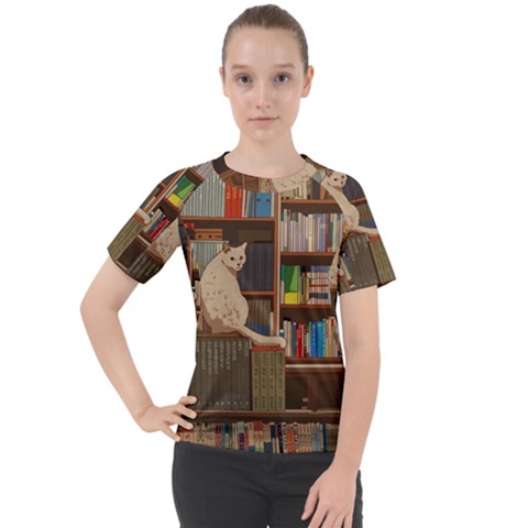 Library Aesthetic Women s Sport Raglan T-shirt by Sarkoni