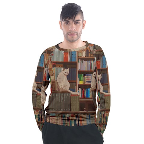 Library Aesthetic Men s Long Sleeve Raglan T-shirt by Sarkoni