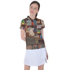 Library Aesthetic Women s Polo T-shirt