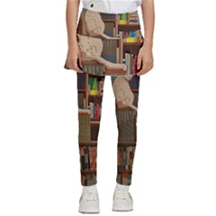 Library Aesthetic Kids  Skirted Pants by Sarkoni