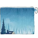 Winter Scenery Minimalist Night Landscape Canvas Cosmetic Bag (XXXL) View2