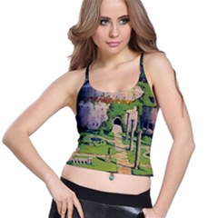 Painting Scenery Spaghetti Strap Bra Top by Sarkoni