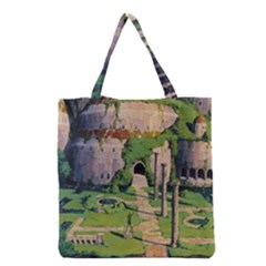 Painting Scenery Grocery Tote Bag by Sarkoni