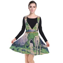 Painting Scenery Plunge Pinafore Dress by Sarkoni