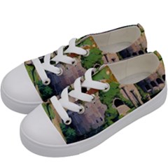 Painting Scenery Kids  Low Top Canvas Sneakers by Sarkoni