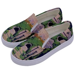 Painting Scenery Kids  Canvas Slip Ons by Sarkoni