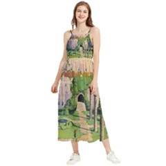 Painting Scenery Boho Sleeveless Summer Dress by Sarkoni