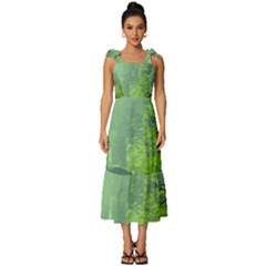 Trees Forest Artwork Nature Beautiful Landscape Tie-strap Tiered Midi Chiffon Dress by Sarkoni