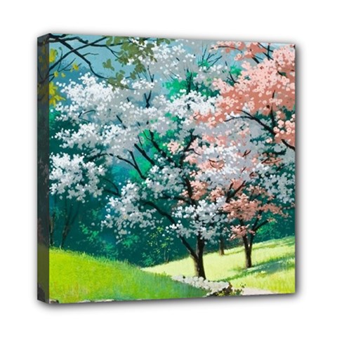 Anime Scenery Landscape Mini Canvas 8  X 8  (stretched) by Sarkoni