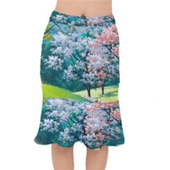 Anime Scenery Landscape Short Mermaid Skirt by Sarkoni