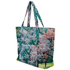 Anime Scenery Landscape Zip Up Canvas Bag by Sarkoni