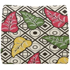 Leaves Foliage Batik Seamless Seat Cushion by Sarkoni