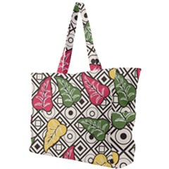 Leaves Foliage Batik Seamless Simple Shoulder Bag by Sarkoni