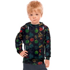 Apples Honey Honeycombs Pattern Kids  Hooded Pullover