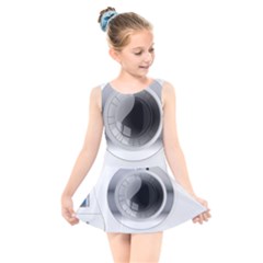 Washing Machines Home Electronic Kids  Skater Dress Swimsuit by Sarkoni