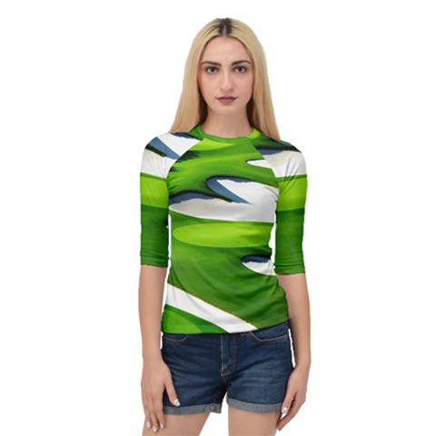 Golf Course Par Green Quarter Sleeve Raglan T-shirt by Sarkoni