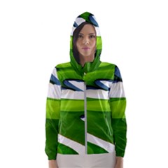 Golf Course Par Green Women s Hooded Windbreaker by Sarkoni