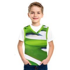 Golf Course Par Green Kids  Basketball Tank Top by Sarkoni