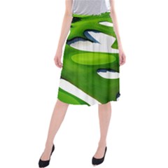 Golf Course Par Green Midi Beach Skirt by Sarkoni