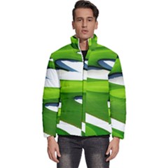 Golf Course Par Green Men s Puffer Bubble Jacket Coat by Sarkoni