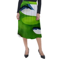 Golf Course Par Green Classic Velour Midi Skirt  by Sarkoni