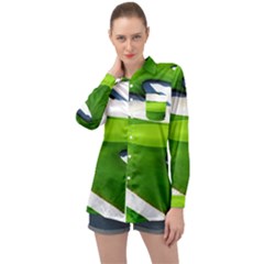 Golf Course Par Green Long Sleeve Satin Shirt