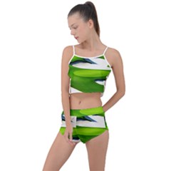 Golf Course Par Green Summer Cropped Co-ord Set by Sarkoni