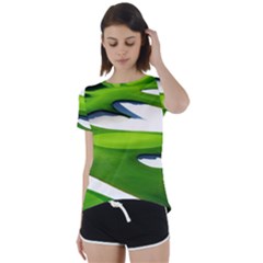 Golf Course Par Green Short Sleeve Open Back T-shirt by Sarkoni