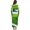 Golf Course Par Green Long Sleeve Longline Maxi Dress View4