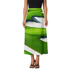 Golf Course Par Green Classic Midi Chiffon Skirt by Sarkoni