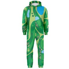 Golf Course Par Golf Course Green Hooded Jumpsuit (men) by Sarkoni