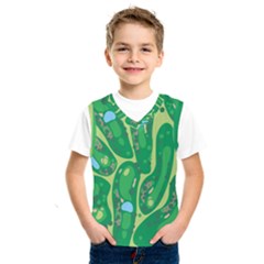 Golf Course Par Golf Course Green Kids  Basketball Tank Top by Sarkoni