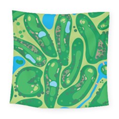 Golf Course Par Golf Course Green Square Tapestry (large)