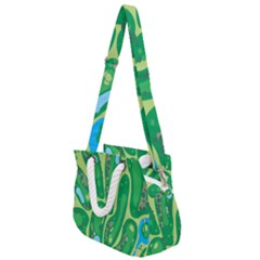 Golf Course Par Golf Course Green Rope Handles Shoulder Strap Bag by Sarkoni