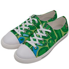 Golf Course Par Golf Course Green Men s Low Top Canvas Sneakers by Sarkoni