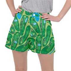 Golf Course Par Golf Course Green Women s Ripstop Shorts by Sarkoni