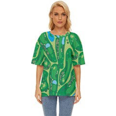 Golf Course Par Golf Course Green Oversized Basic T-shirt by Sarkoni