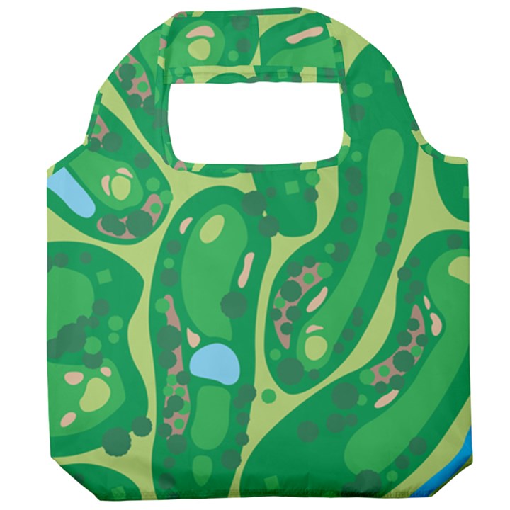 Golf Course Par Golf Course Green Foldable Grocery Recycle Bag