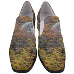 Wilderness Palette, Tierra Del Fuego Forest Landscape, Argentina Women Slip On Heel Loafers by dflcprintsclothing