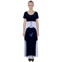 Mm1 High Waist Short Sleeve Maxi Dress