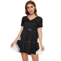 Mm1 Tiered Short Sleeve Babydoll Dress