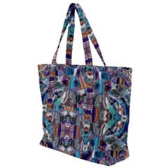  Over The Delta  Zip Up Canvas Bag by kaleidomarblingart