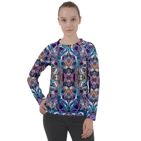  Over The Delta  Women s Long Sleeve Raglan T-shirt by kaleidomarblingart