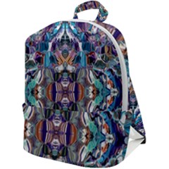  Over The Delta  Zip Up Backpack by kaleidomarblingart