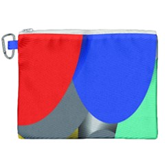 Abstract Circles, Art, Colorful, Colors, Desenho, Modern Canvas Cosmetic Bag (xxl) by nateshop