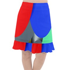 Abstract Circles, Art, Colorful, Colors, Desenho, Modern Fishtail Chiffon Skirt by nateshop