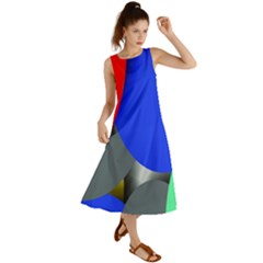 Abstract Circles, Art, Colorful, Colors, Desenho, Modern Summer Maxi Dress by nateshop