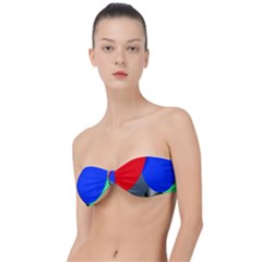 Abstract Circles, Art, Colorful, Colors, Desenho, Modern Classic Bandeau Bikini Top  by nateshop